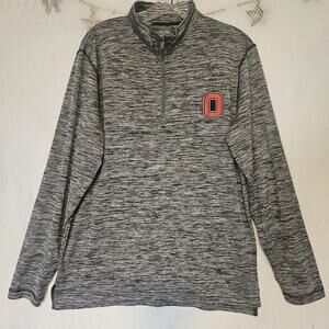 Scarlet & Gray Small 1/4 Zip Pullover Comfort Moisture Wicking Ohio State Logo